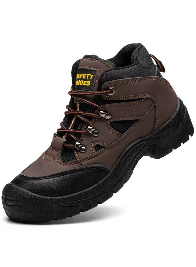 Sky View Safety Work Boots Waterproof Steel Toe shoes For Men, Leather Steel Toe Shoes Non Slip Resistant  Indestructible Lightweight Construction footwear - Image 1